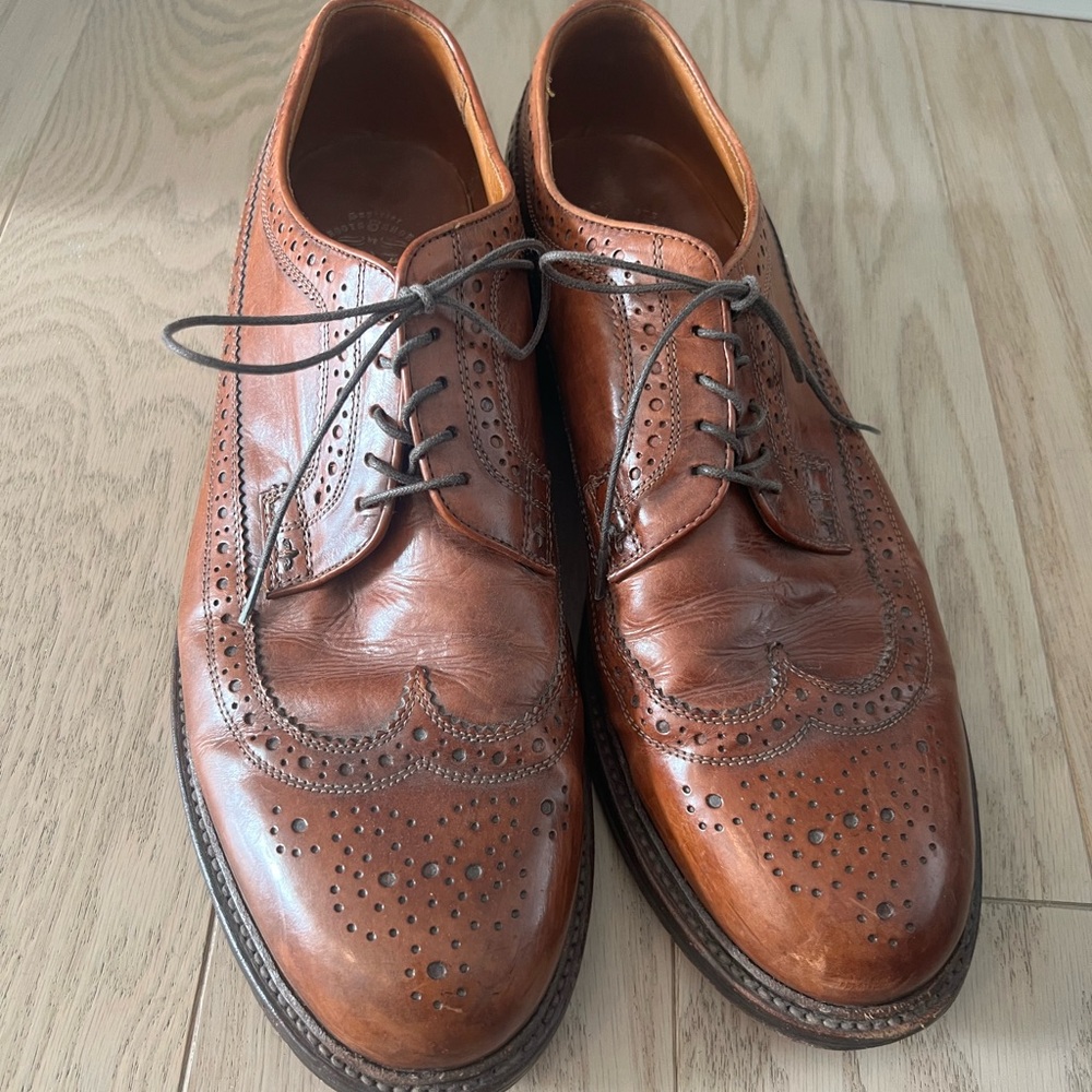J. Crew Tan Leather Men's Wingtip shoes